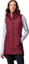Columbia Womens Heavenly II Long Vest - Warm, Water-Repellent Layer