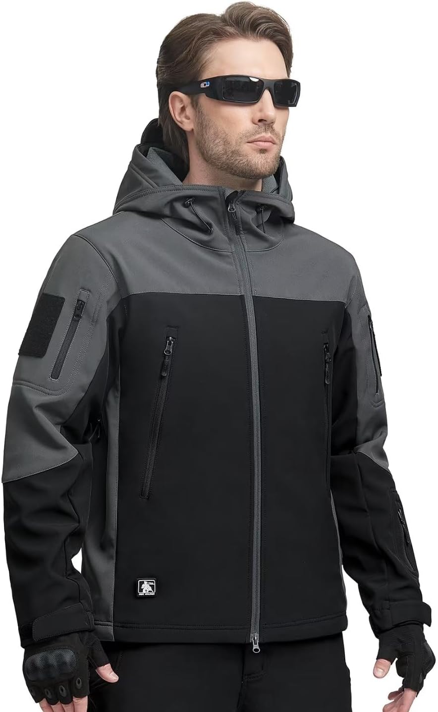 FREE SOLDIER Men's Outdoor Waterproof Soft Shell Tactical Jacket