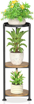 3 Tier Black Plant Stand Indoor for Large Heavy Pots - Space-Saving