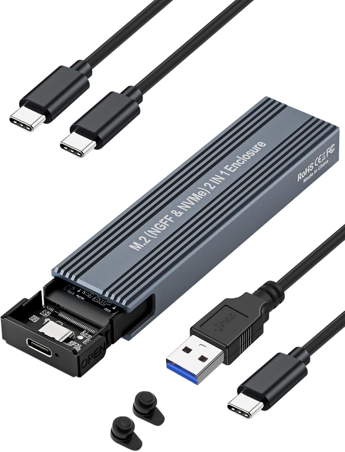High-Speed NVMe SSD Adapter: V VCOM USB 3.2 Gen 2