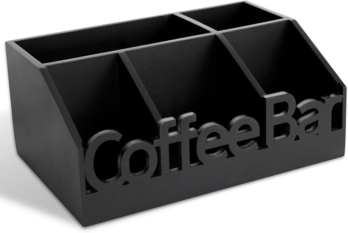 Coffee Bar Organizer for Countertop - Stylish Wooden Caddy