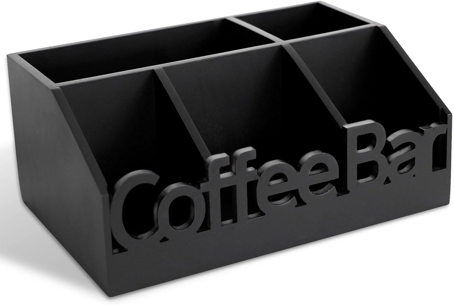 Coffee Bar Organizer for Countertop - Stylish Wooden Caddy