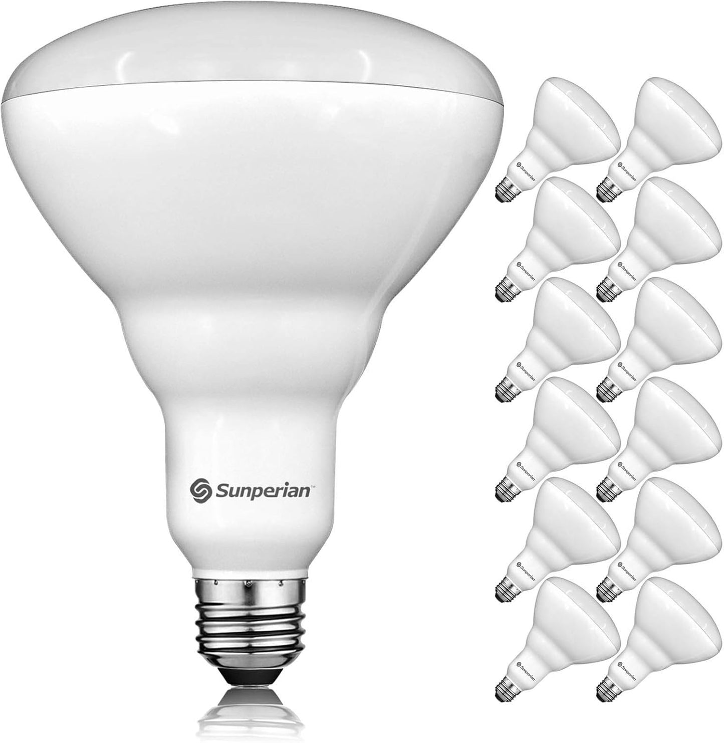 BR40 LED Light Bulbs - 12 Pack Dimmable Flood Lights for Home