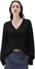 Cashmere Oversized V Neck Pullover Sweaters for Women - Cozy Fit 13%