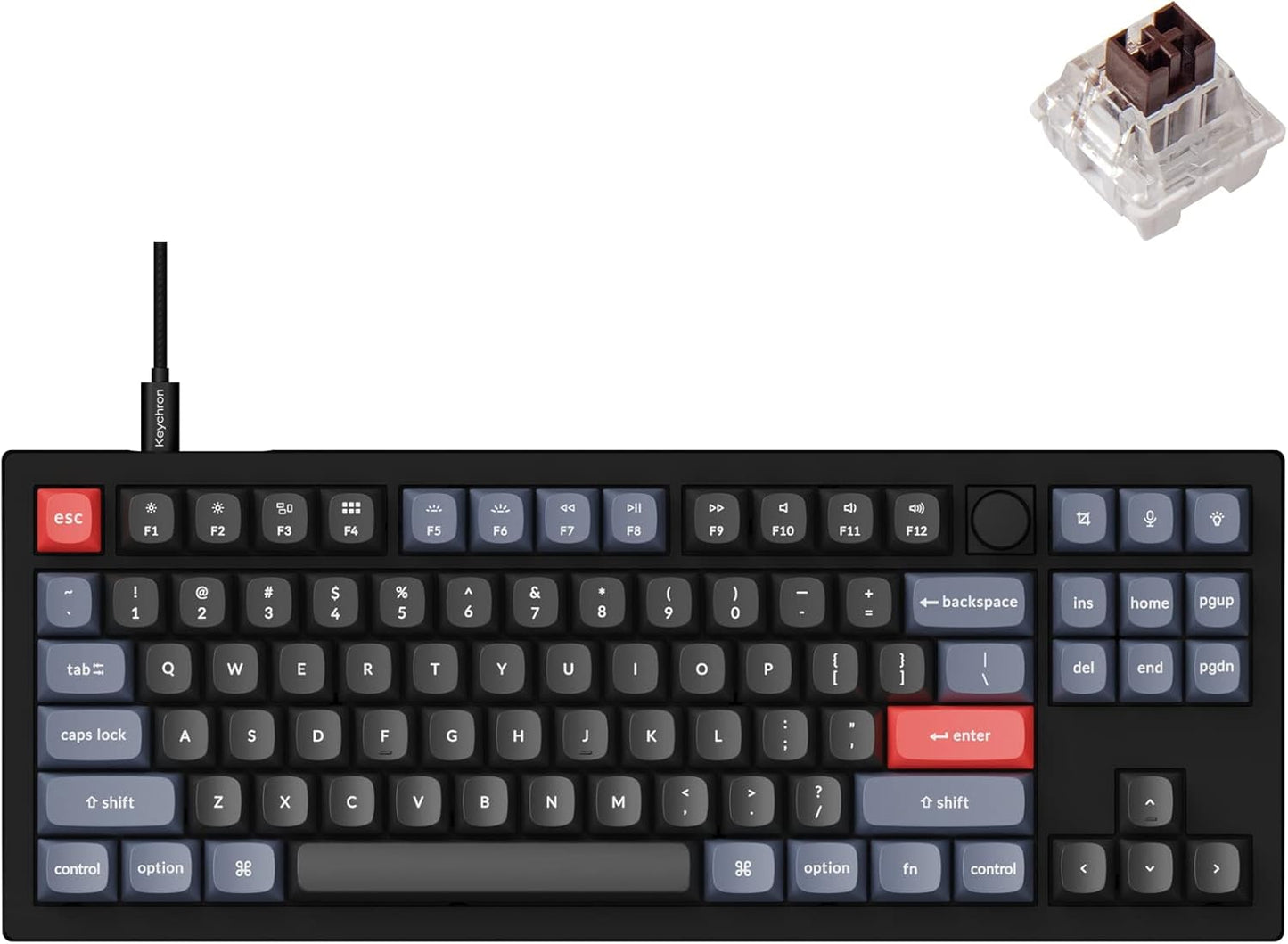 Keychron V3 Custom Mech Keyboard: Hot-swappable K Pro Brown