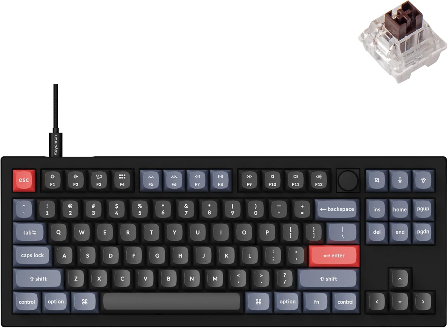 Keychron V3 Custom Mech Keyboard: Hot-swappable K Pro Brown