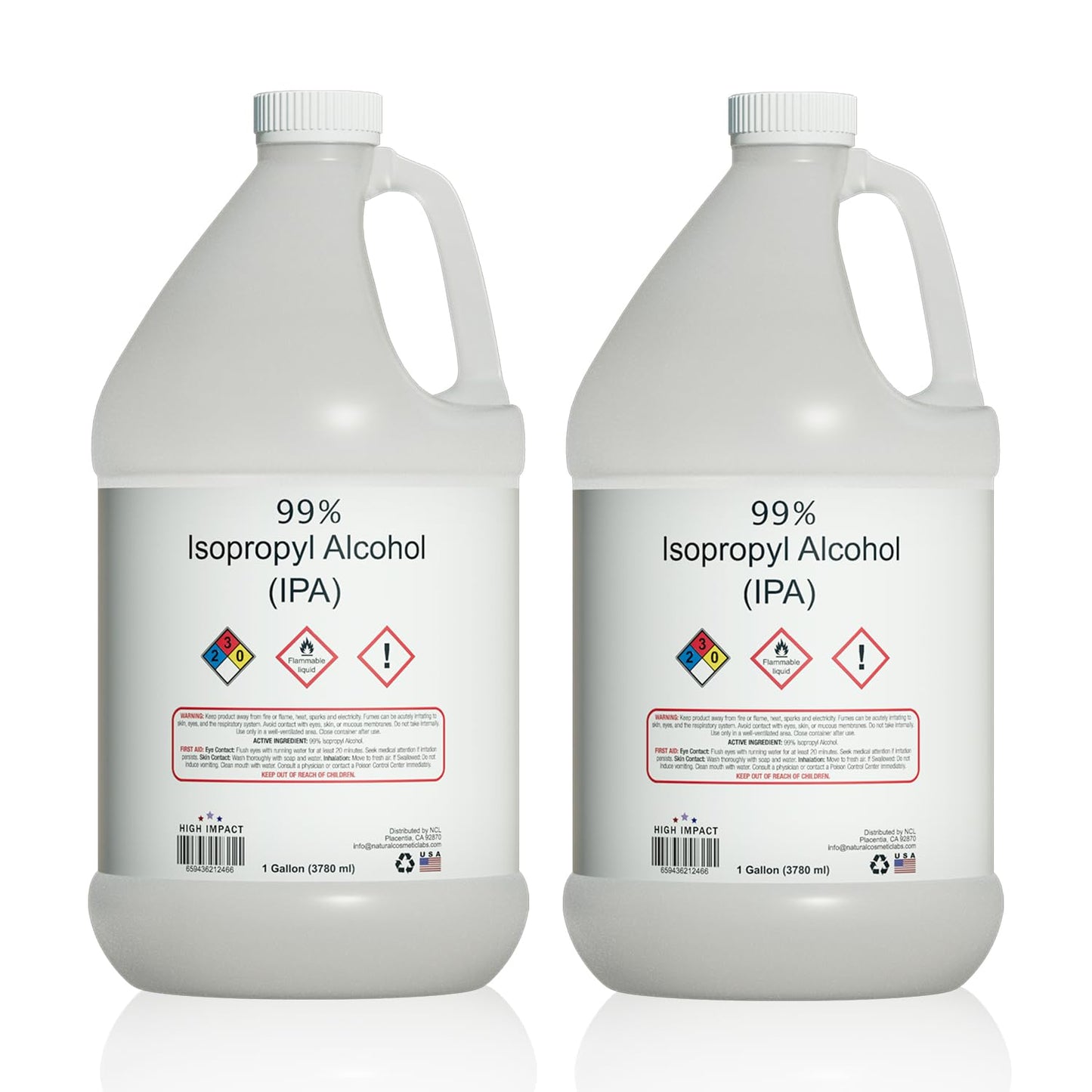 High Impact 99% Isopropyl Alcohol Gallon - Perfect for Home and Lab