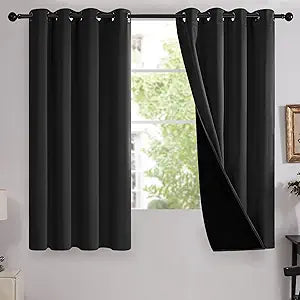 Deconovo Grommet Curtain Set of 2 - 100% Blackout Drapes