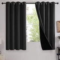 100% Black Out Curtains 63 in Length - Thermal, Sound Reducing Pair