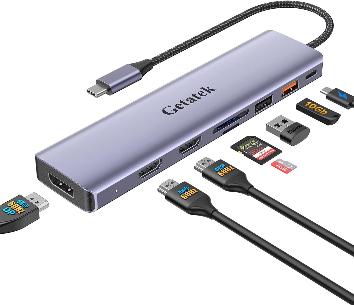 10Gbps USB C Hub Docking Station for Triple Display Setup