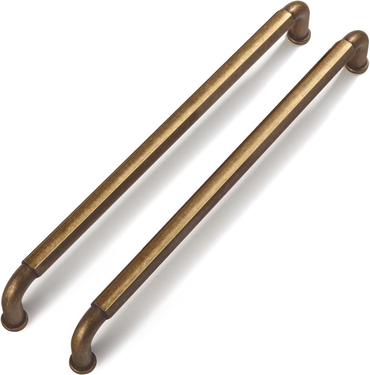 Antique Brass Cabinet Pulls 7-1/2 Inch Drawer Handles Set