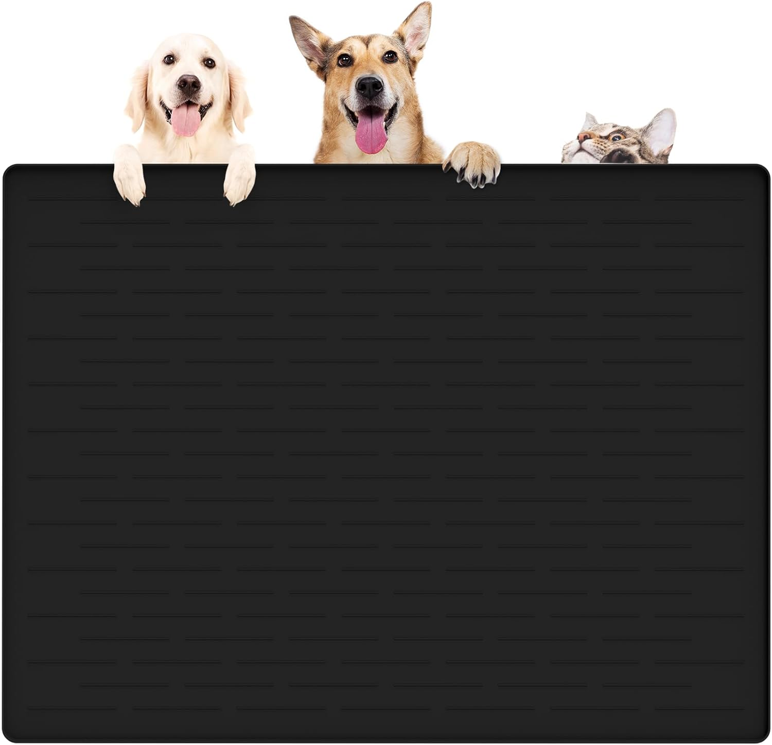 Large Pet Food Mat for Dogs and Cats - Nonslip Silicone Design
