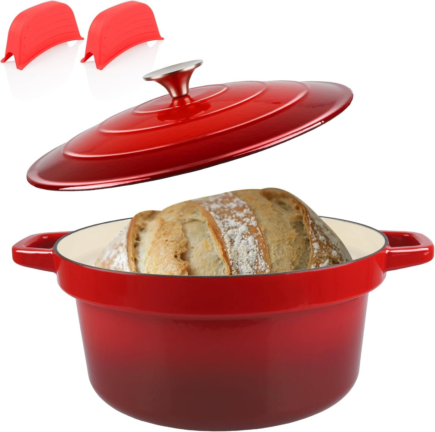 CUKOR 7QT Dutch Oven Pot for Baking Bread and Cooking Meals