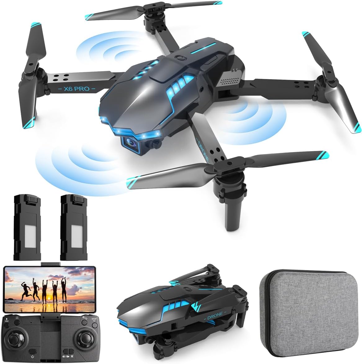 Foldable FPV Drone 1080P Camera - Perfect for Kids & Adults! HONIVON