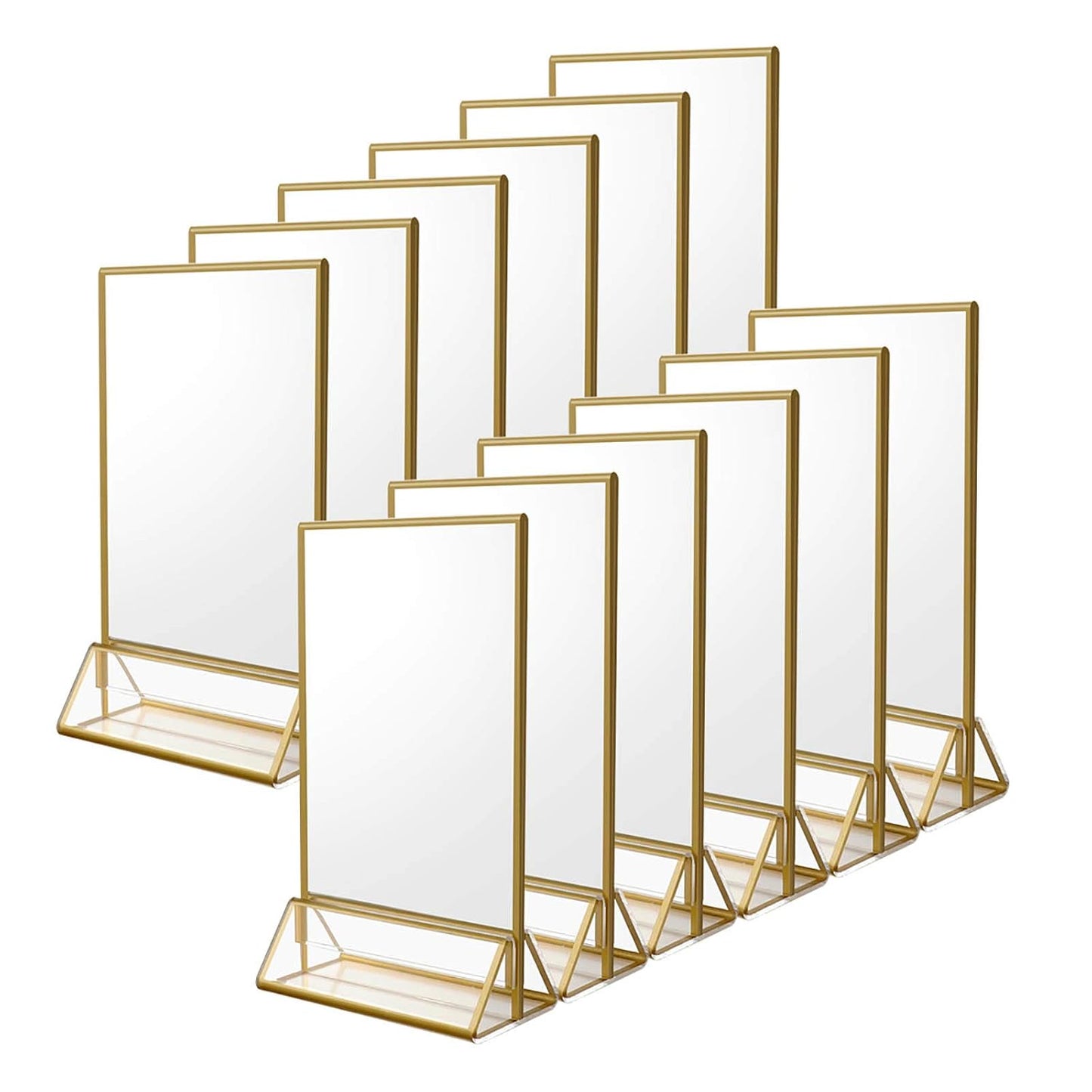 NIUBEE 12Pack 4 x 6 Clear Acrylic Table Number Holders