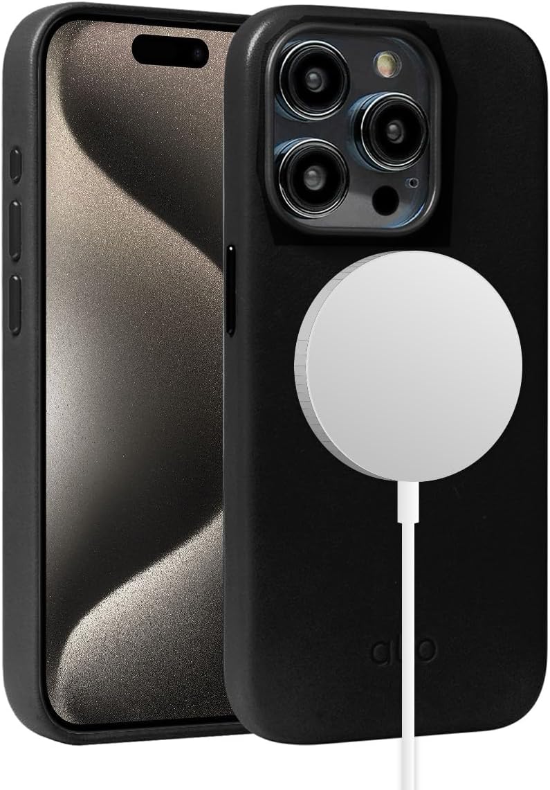 alto Phone Case for iPhone 15 Pro with Magnetic Italian Leather