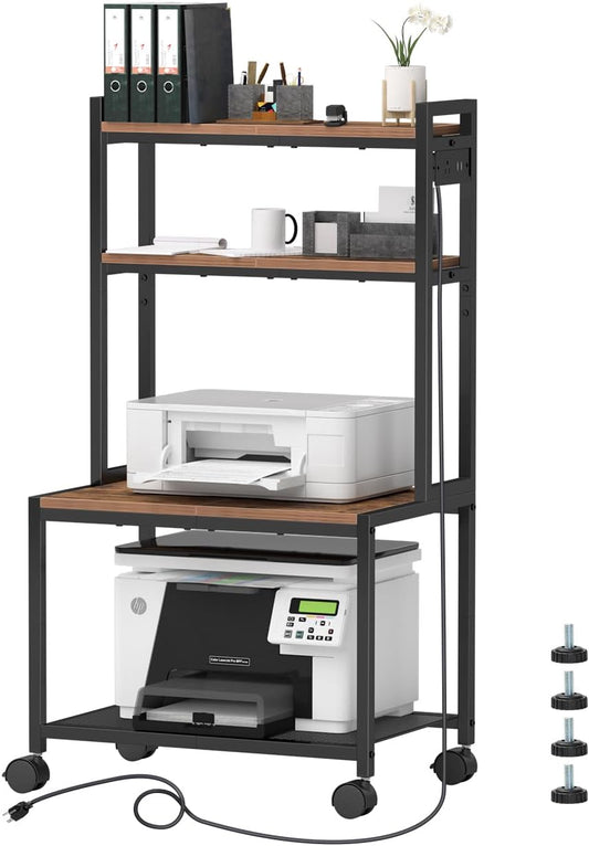 Portable 4-Tier Printer Stand - Organize Anywhere!