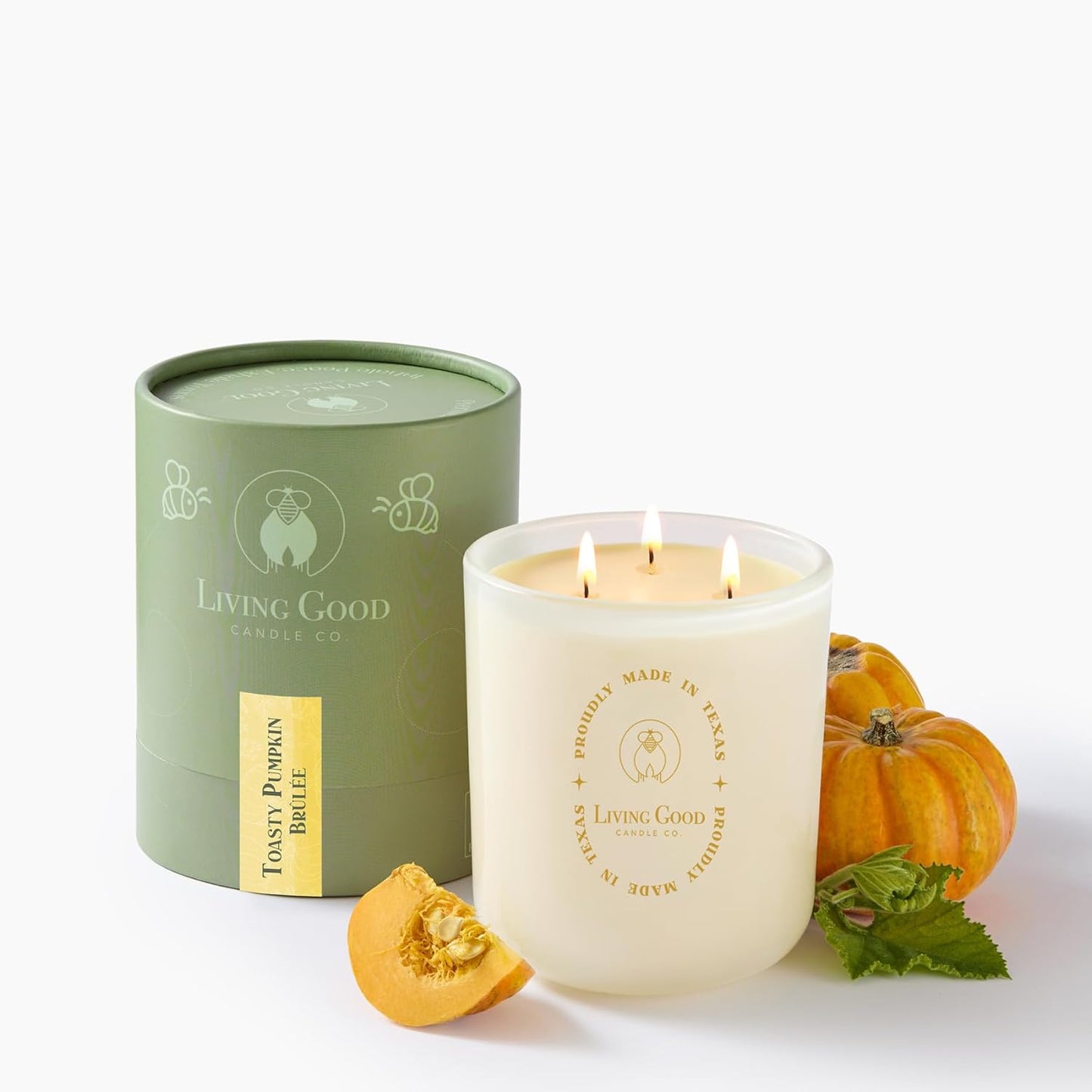 Toasty Pumpkin Brulee Candle - Cozy Fall Aroma with Beeswax