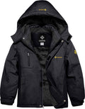 Boys Waterproof Ski Jacket with Hood - Windproof Winter Coat