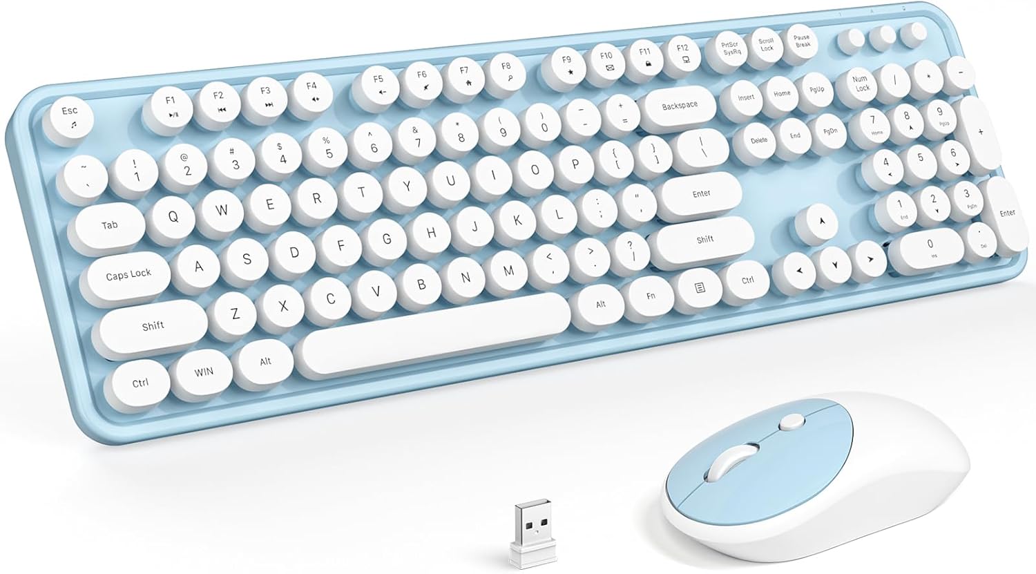 Wireless Keyboard and Mouse Combo for Mac and Windows Users