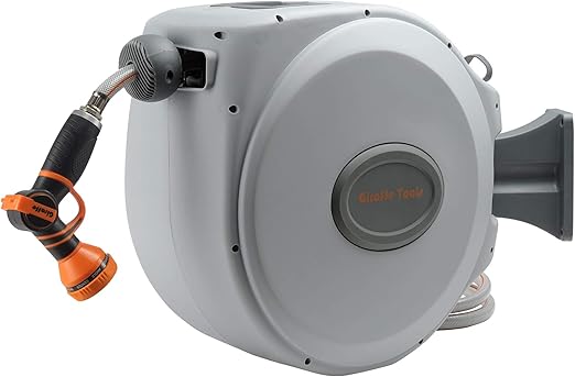 Giraffe Tools CW20 Retractable Garden Hose Reel for Easy Use