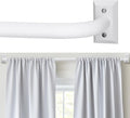 White Room Darkening Curtains Wrap Around Rods - Heavy Duty Blackout