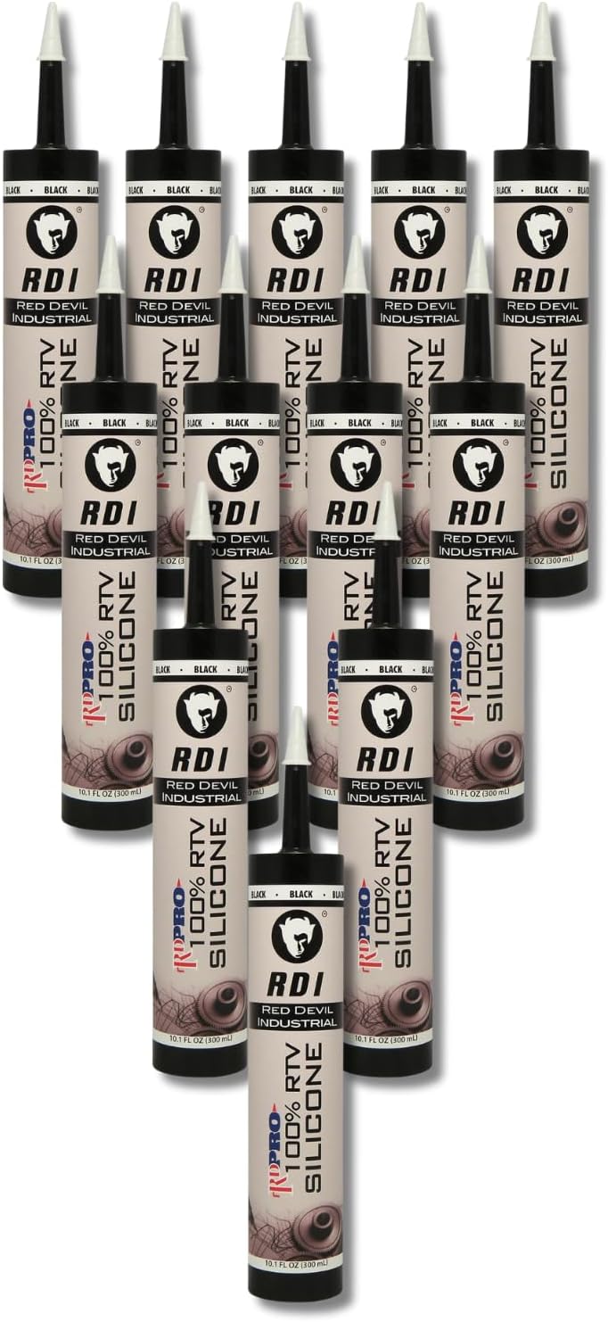 Red Devil RTV 100% Silicone Weather-Resistant Sealant, 12-Pack