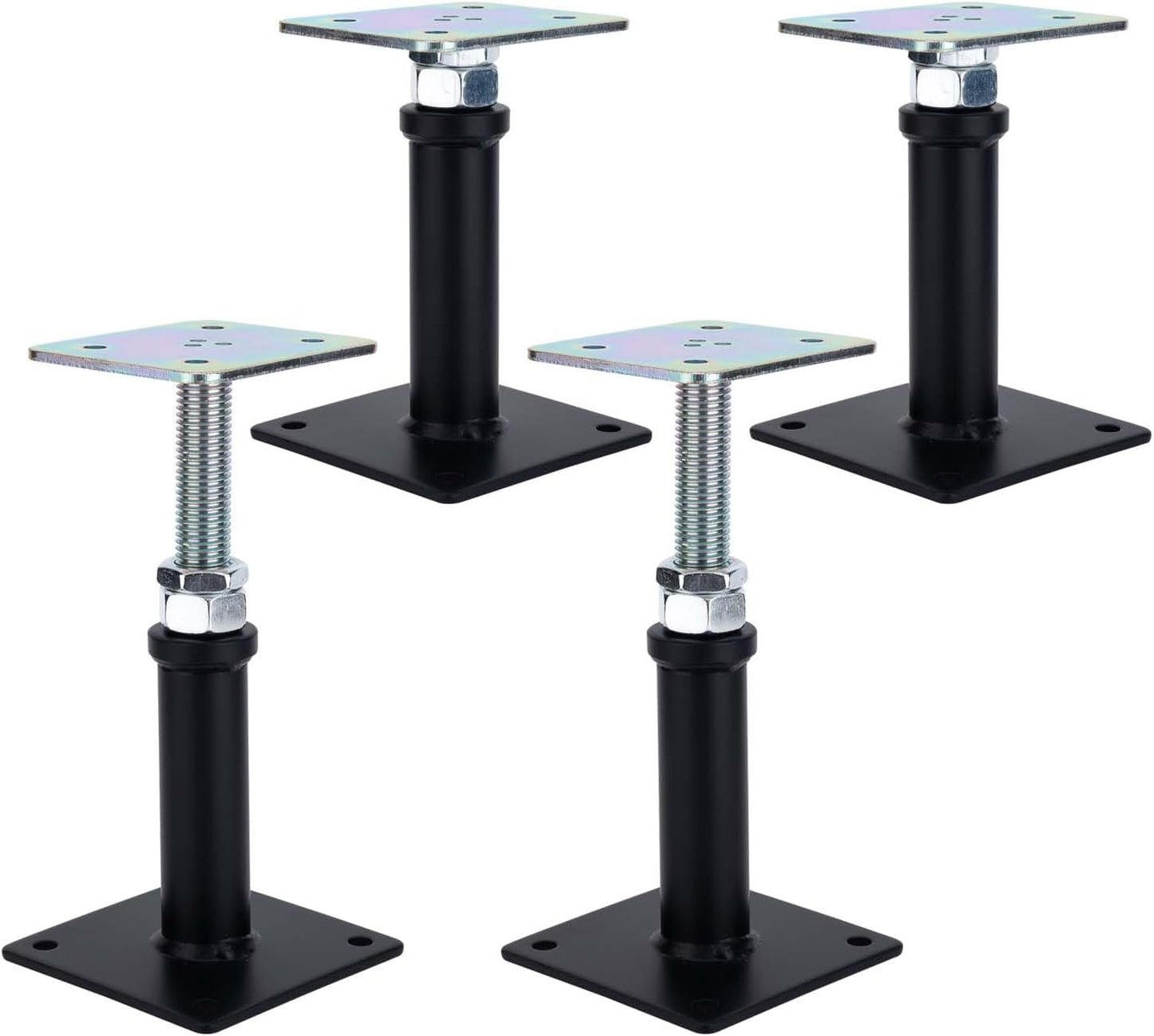 4-Pack Adjustable Floor Jack Lift Supports for Home Use