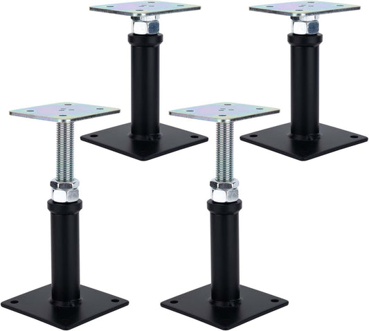 4-Pack Adjustable Floor Jack Lift Supports for Home Use