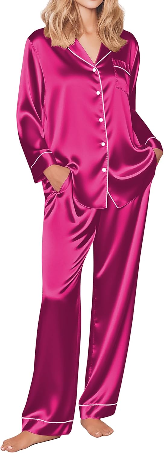 Ekouaer Silk Satin Pajamas Set for Ultimate Comfort and Style