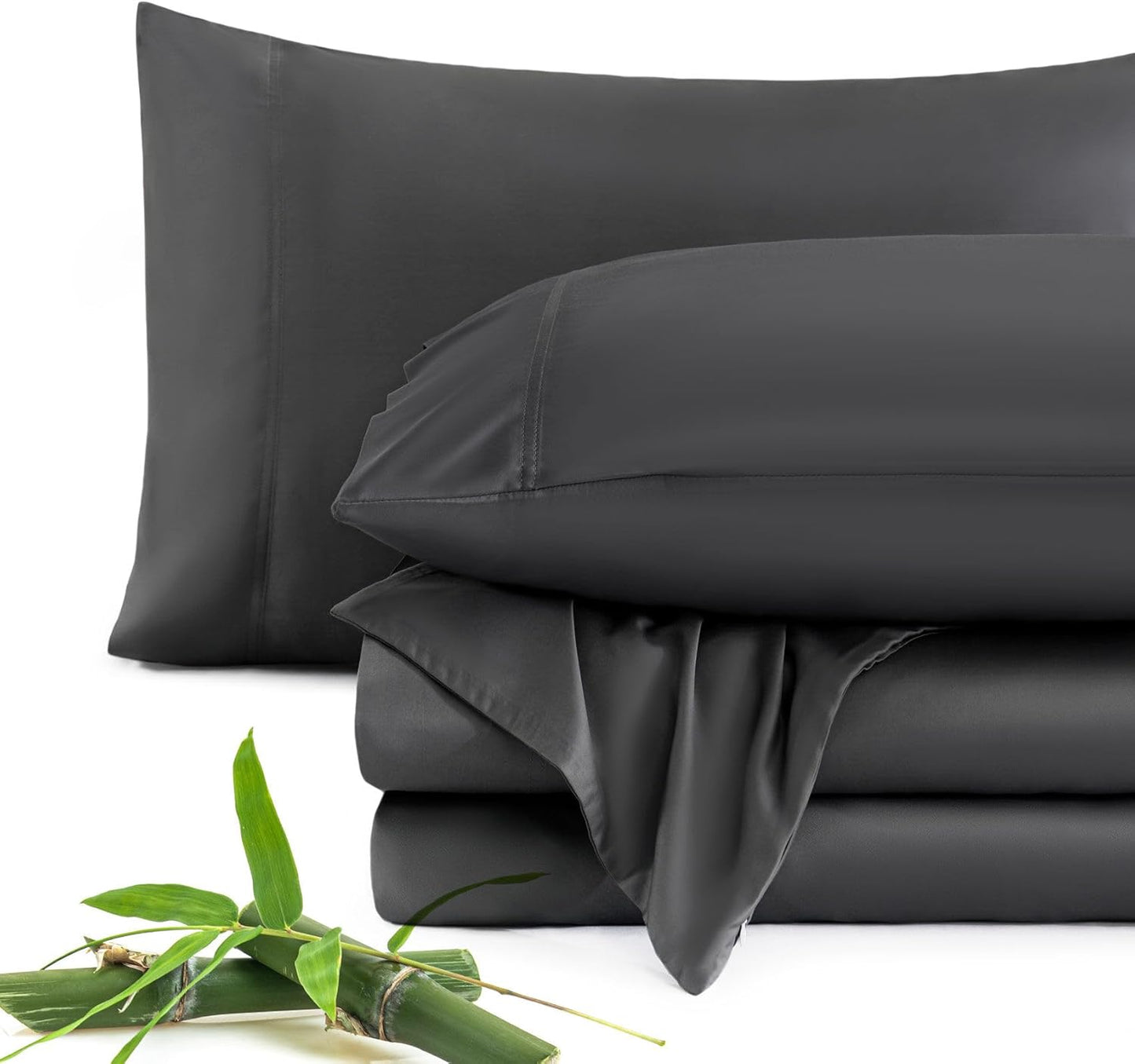 JSD 100% Viscose Bamboo Sheet Set Twin for Hot Sleepers