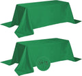 Emerald 2 Pack Waterproof Rectangle Tablecloth 90x156 in - Stain