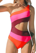 CUPSHE Women's One Piece Swimsuit with Cutout Color Block Design