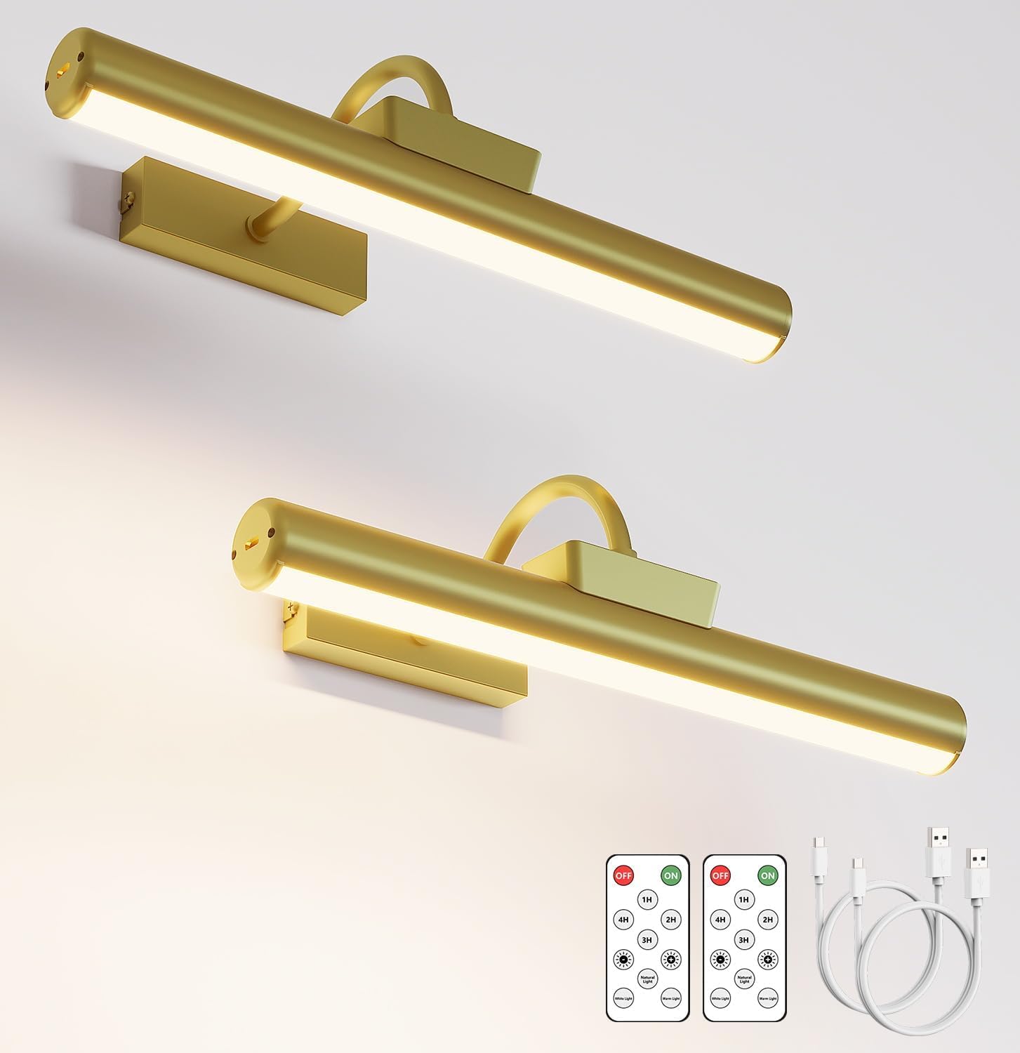 Battery Operated Picture Light for Art, Dimmable & Wireless