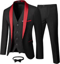 MY'S Men's 3 Piece Formal Tuxedo Outfit for Weddings and Gatherings