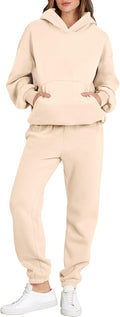 Womens Y2K Oversized Hoodie Jogger Tracksuit - Cozy Fall Set
