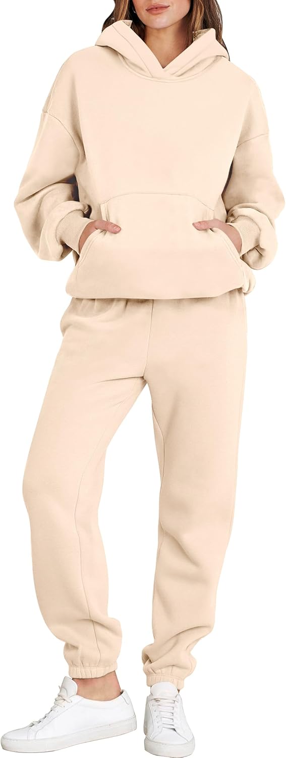 ANRABESS Womens 2 Piece Outfits Lounge Hoodie Jogger Set