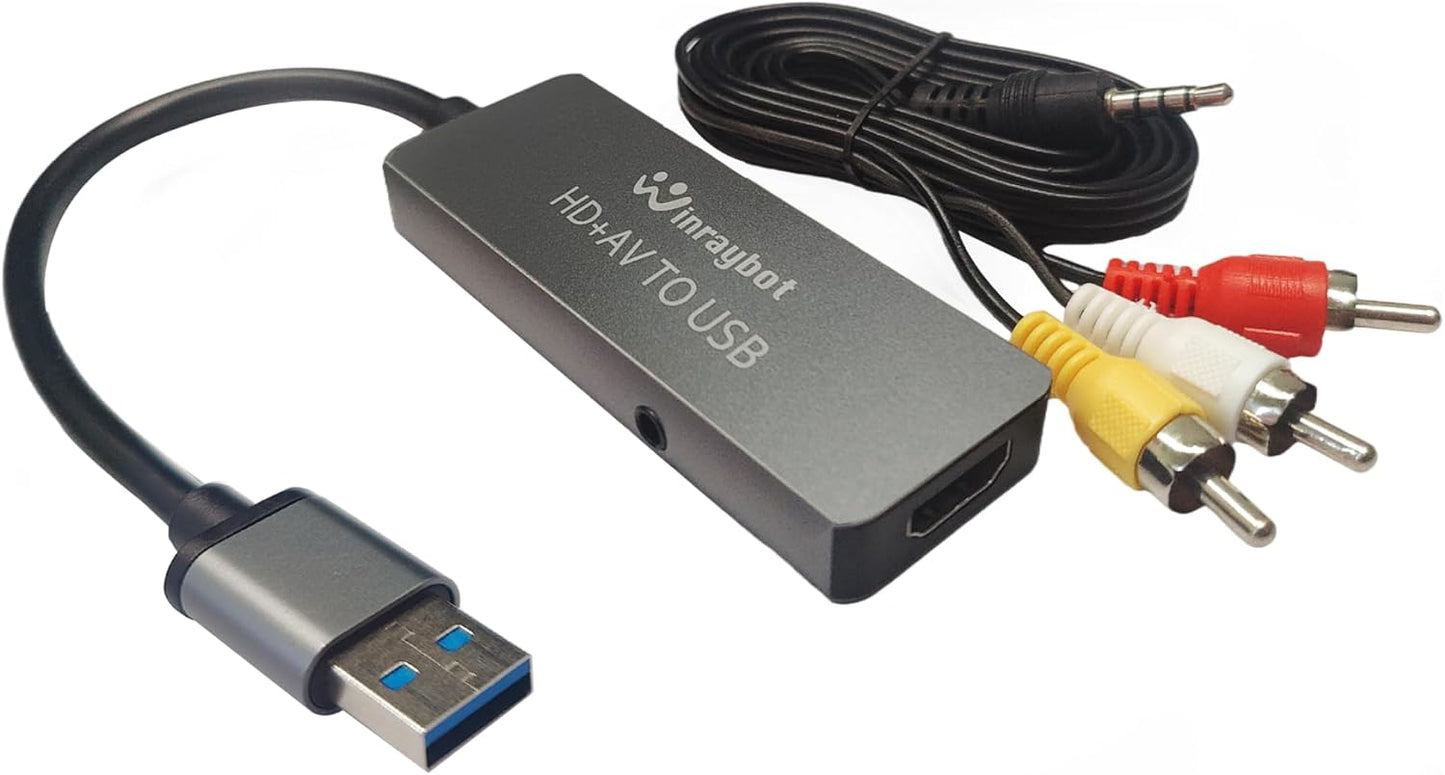 USB Video Capture Adapter for VHS to Digital Conversion