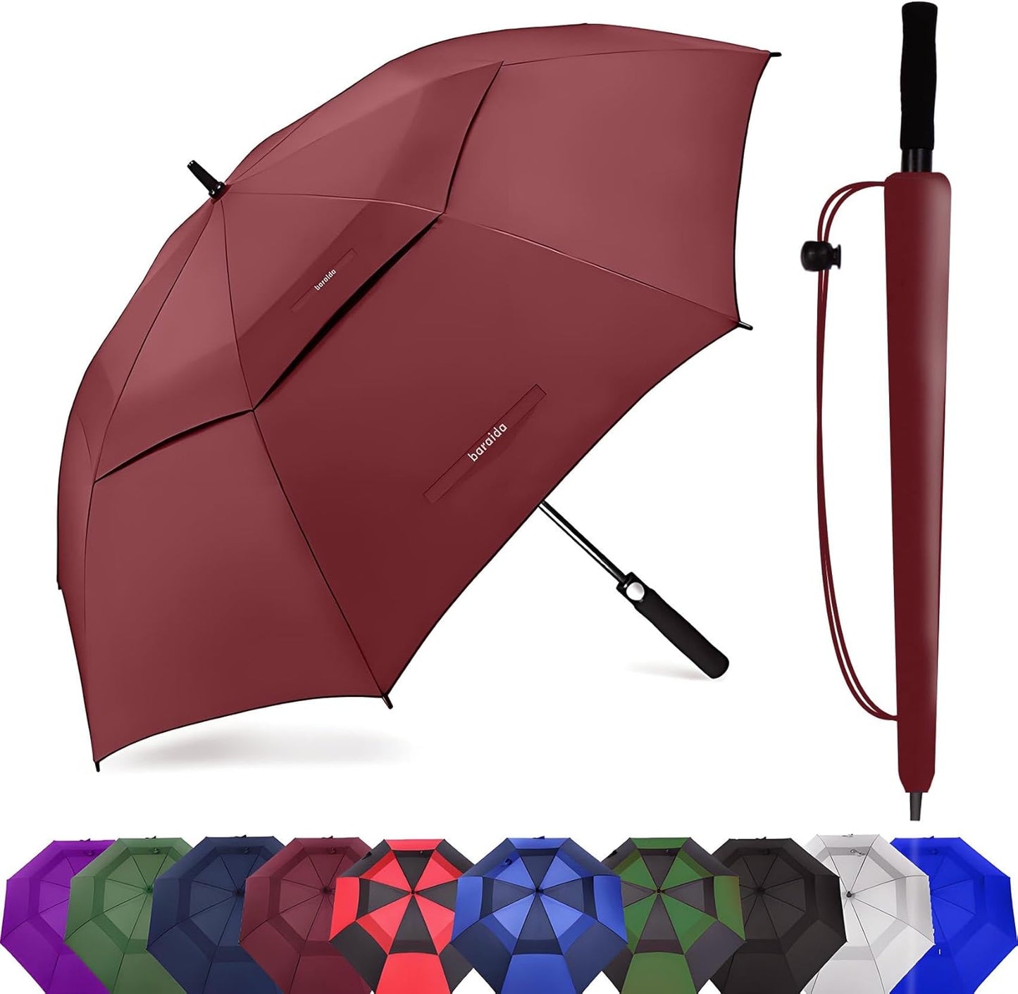 Large 72 Inch Golf Umbrella - Windproof and Waterproof Design