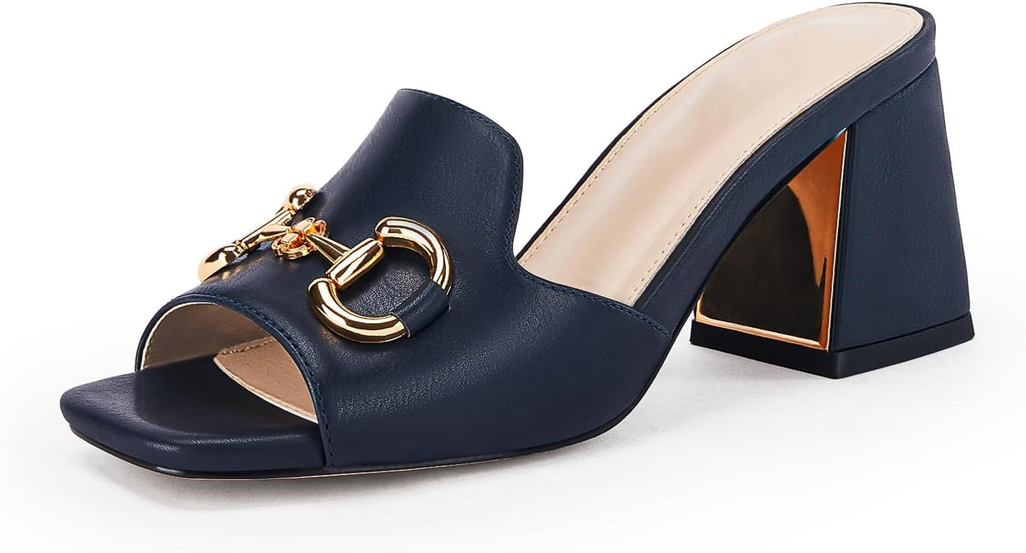 Gihubafuil Women's Sandals Peep Toe Slides for Summer Comfort