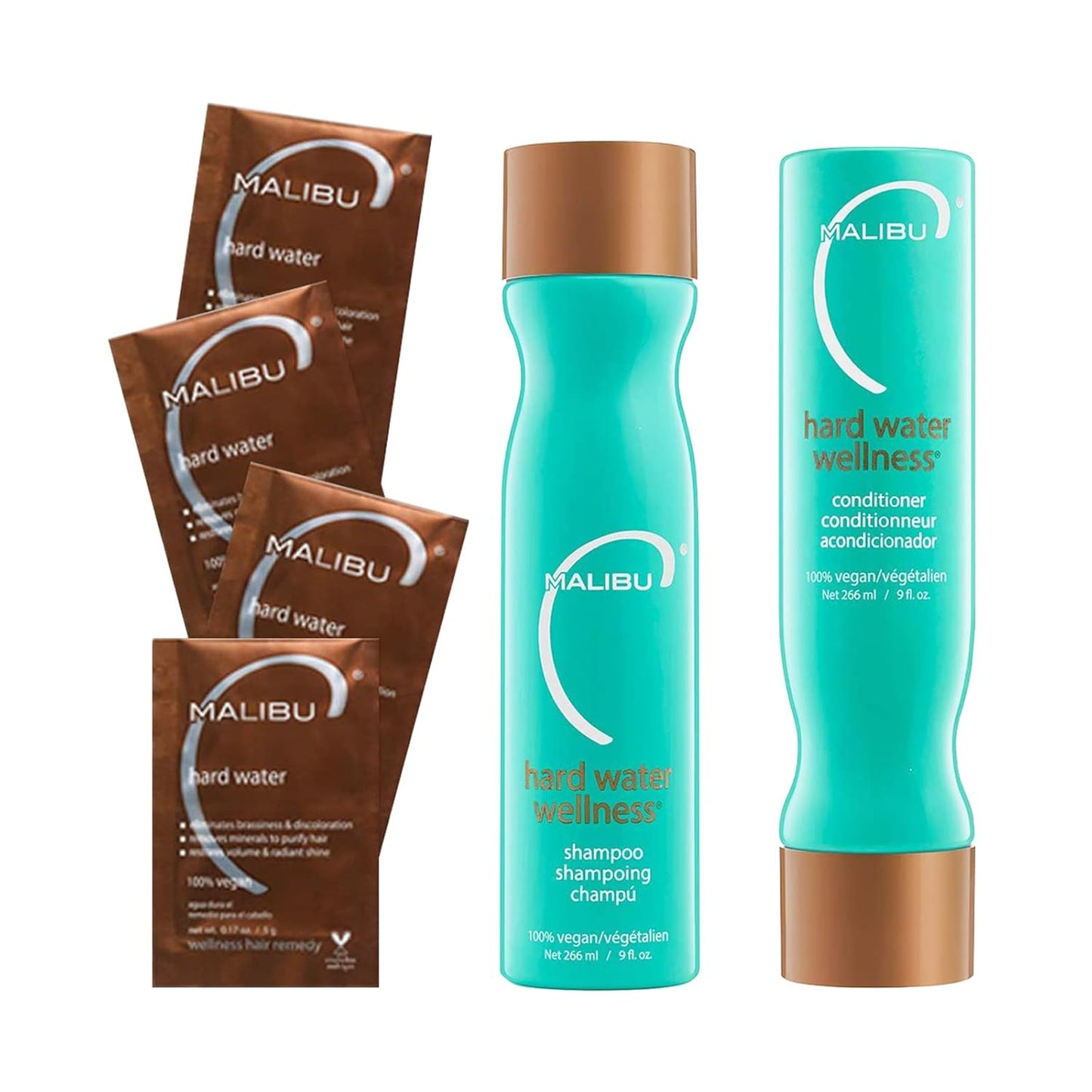 Malibu C Hard Water Haircare Trio - Removes Deposits & Hydrates