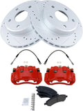 TRQ Front Brake Pad & Rotor Kit Compatible with 2009-2011 Dakota