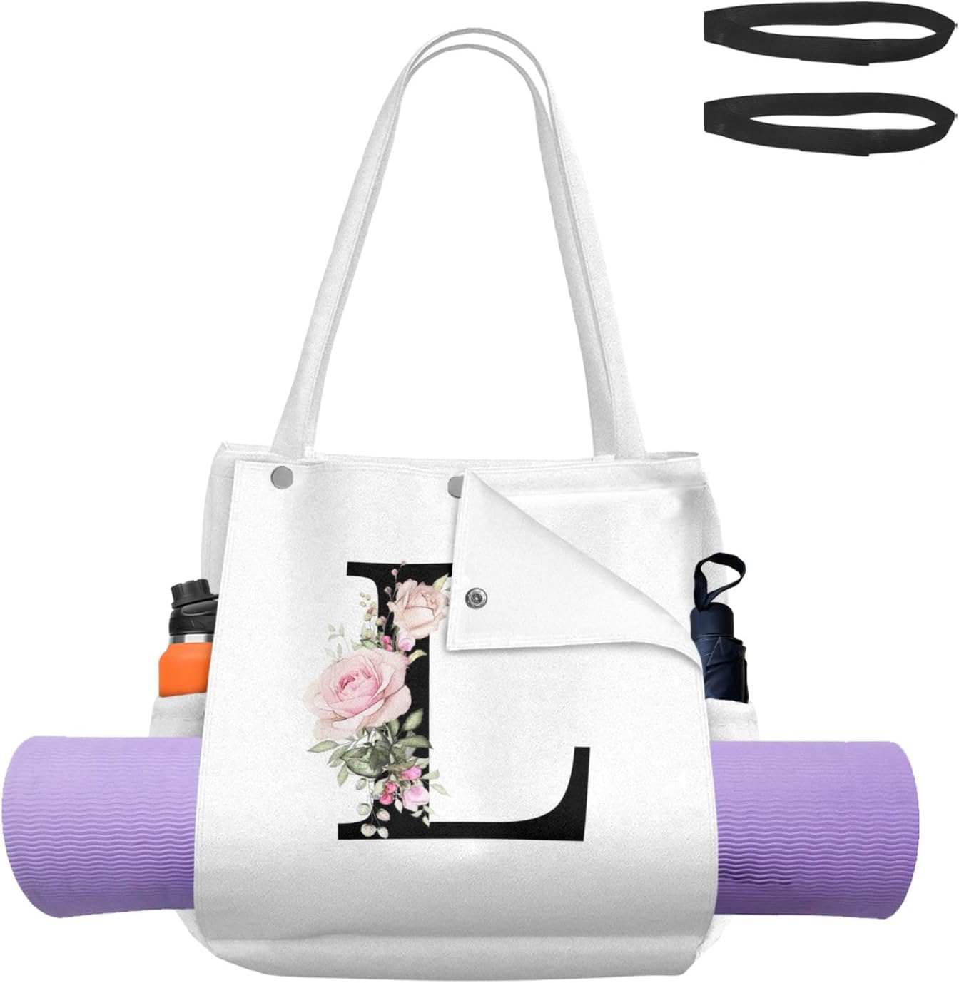 Personalized Initial Yoga Mat Bag: Stylish, Functional Tote