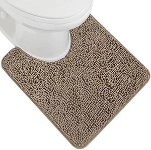 Gorilla Grip Plush Absorbent Chenille Bath Rug Mat for Toilets