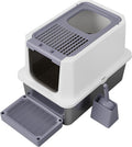 Stainless Steel Cat Litter Box Large Enclosed Litter Pan - Odorless