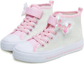 Toandon Kids High Top Canvas Sneakers for Girls - Sparkle Glitter