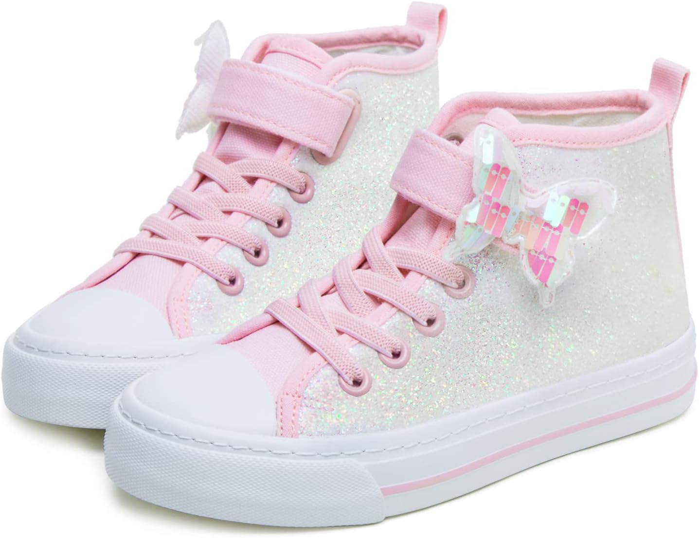 Toandon Kids Adorable Fashion High Top Casual Canvas Sneakers