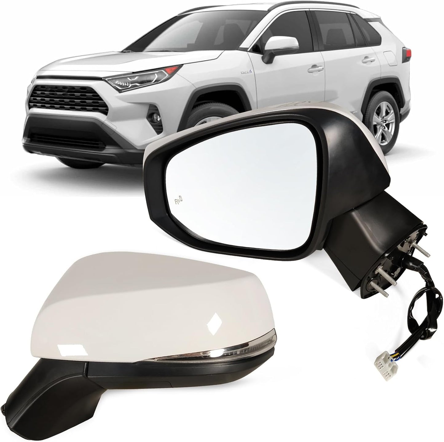 Left Driver Side Mirror for 2019-2025 Toyota Rav4 with Signal