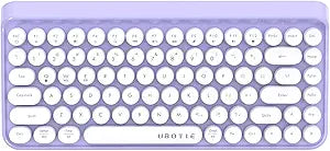 Portable Bluetooth Colorful Computer Keyboards for Retro Lovers