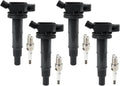 4PCS UF333 Ignition Coils + 4PCS NGK7092 Iridium Spark Plugs - Coil